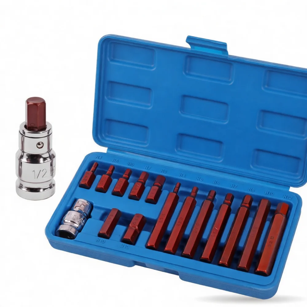 Impact Grade Hex Bit Socket Adapter S2 Alloy Steel Automotive Repair Workshop Equipment Manual Power Tooling Item