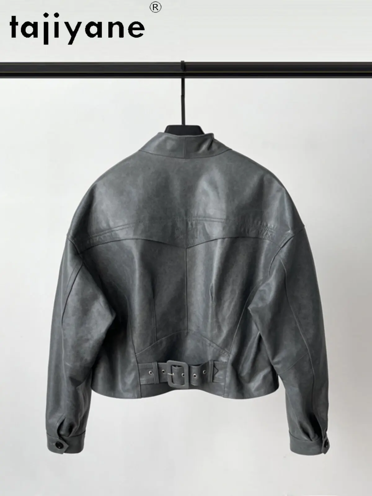 TAJIYANE Genuine Vegetable Tanned Sheepskin Leather Jacket Woman Short Stand Collar Coat Chic Autumn Jackets Women Clothes 2026