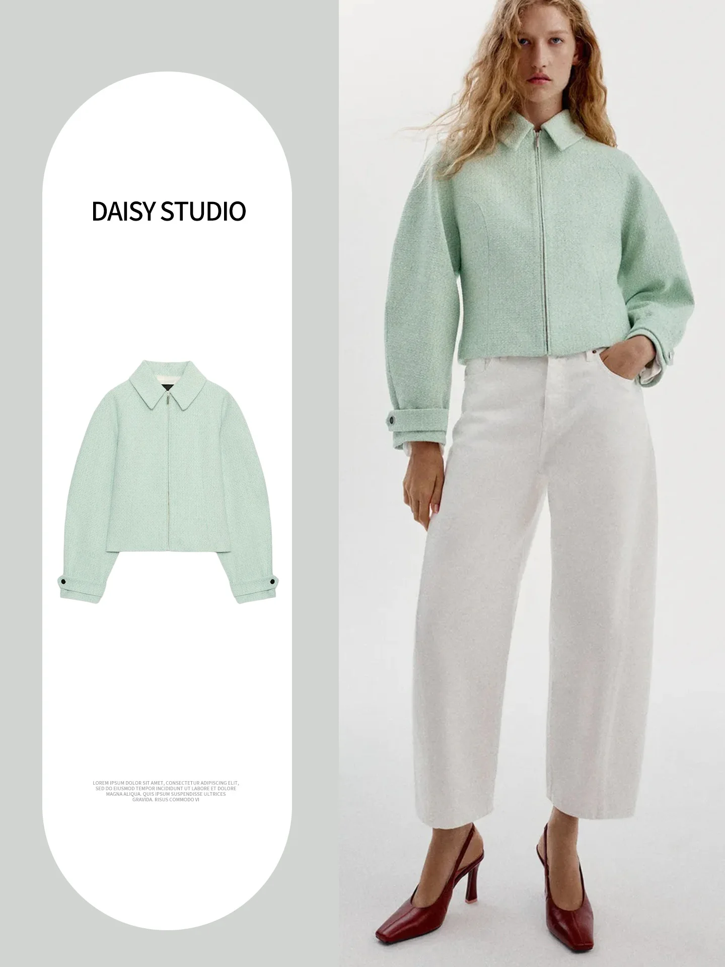 Fall New Women's Casual Long Sleeve Collared Zipper Short Jacket Outerwear Standard Fit Polyester Fiber Commute Style