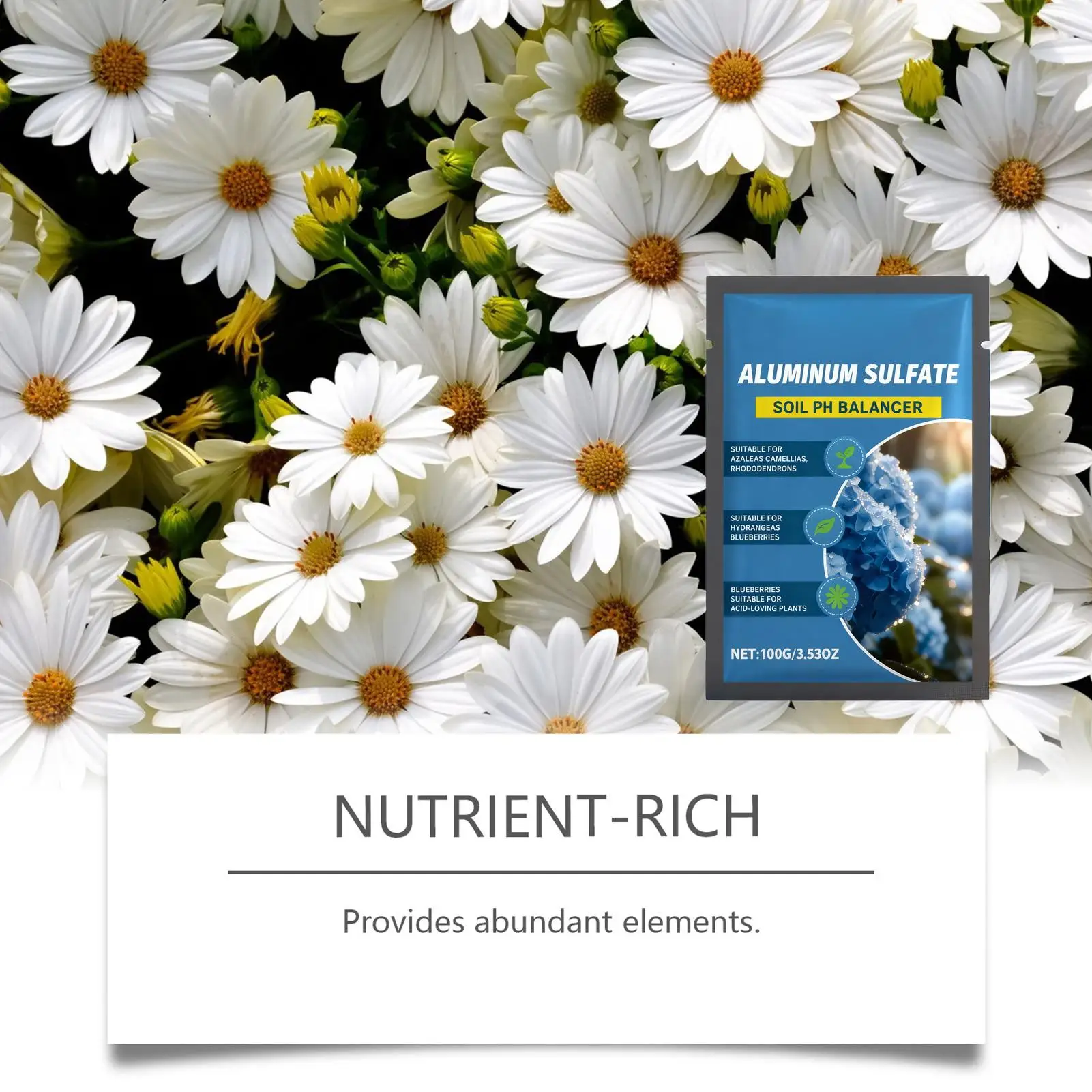 Acid Loving Plant Fertilizer Long-Lasting PH Adjustment Amendments 100g Fertilizer for Hydrangeas for Home Garden Outdoor Pond