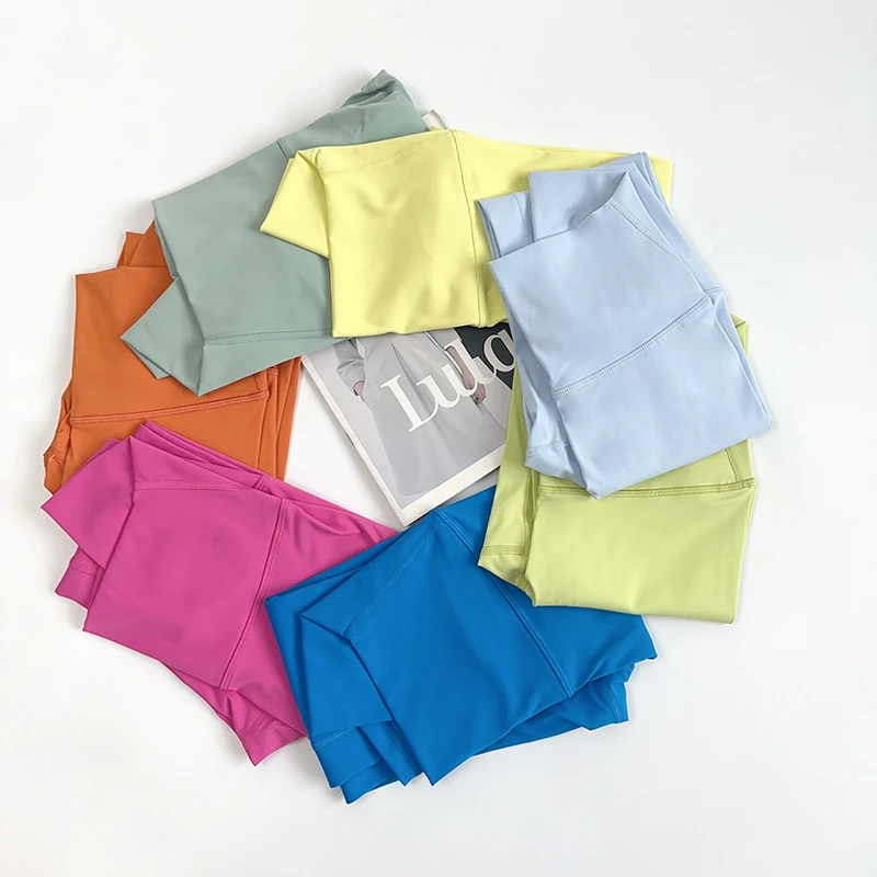 Vendita calda Leggings fitness Pantaloni da corsa Leggings con sensazione nuda Vita alta Push Up Sport Donna Fitness Corsa Pantaloni da yoga 👖 👖