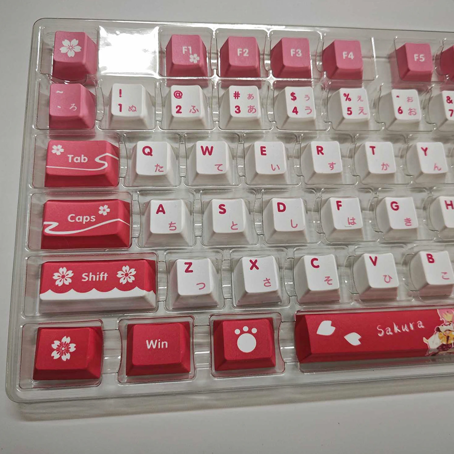 Imagem -02 - Tampão do Teclado do Tema Sakura Miko Tampão do Teclado Mecânico Perfil Cereja Material Pbt Jogo Adorável 132 Chaves