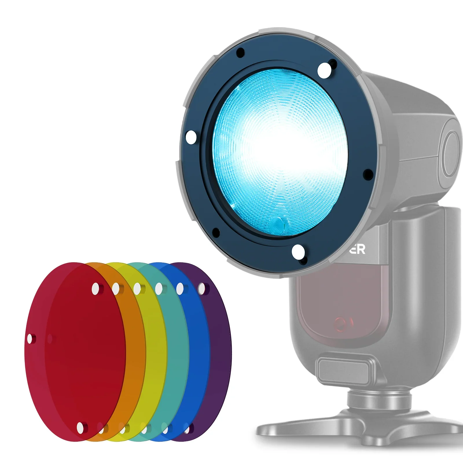 NEEWER CRS17 Six Color Flash Gel Filter Set Color Correction Filters Must Be Used With CRS13/CRS14 Adapter For Camera Speedlite