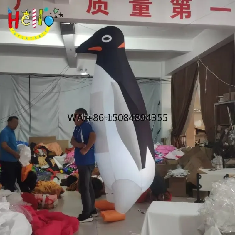 Huge Penguin Walking Pop up Parade Inflatable for Costumes