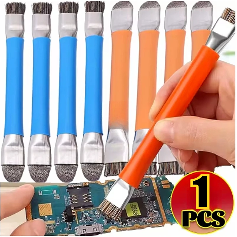 Double Side ESD Safe Brush Anti-Static PCB Cleaning Motherboard Hard Cleaning Tools Double Head Brush for Computer Mobile Phone