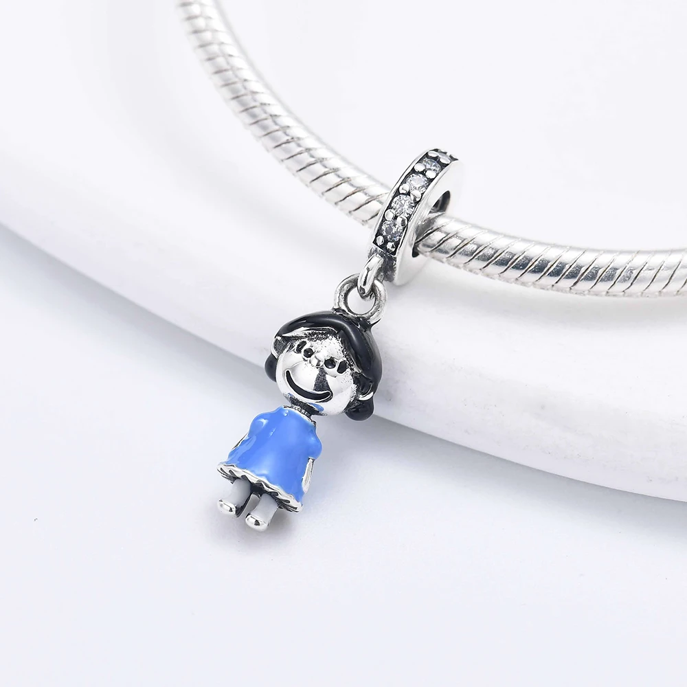 2024 Hot Sale Fine 925 Silver Fit Original Pendant Bracelet Girl Soulmate Best Friend Charm Bead Necklace Diy Women Jewelry Gift