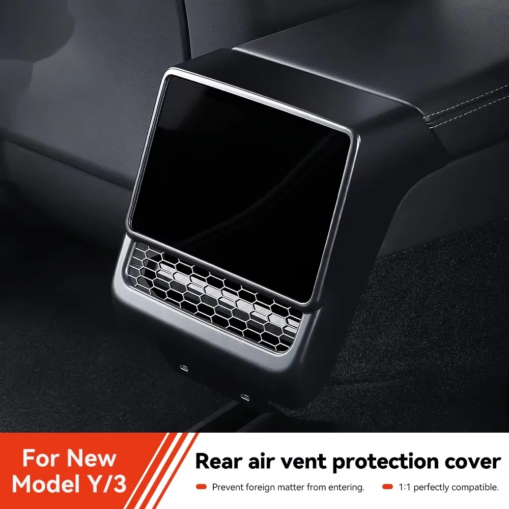 For Tesla Model 3/Y Highland Juniper  Rear Center Console Air Outlet Cover Vent Outlet Dust Cover Car Styling Accessories