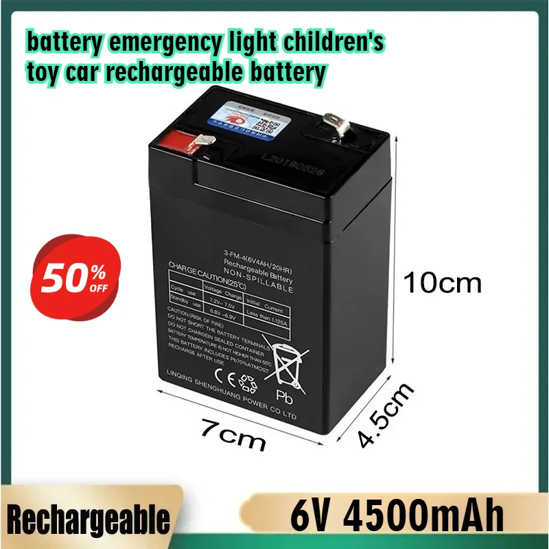 

6V 4500mAh Pricing Desktop Electronic Scale Lead-acid Battery Emergency Light Children's Toy Car Rechargeable Battery