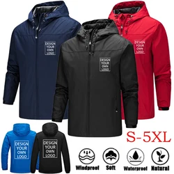 Customized Men‘s Windproof Coat Outdoor Sport Breathable Mountain&Hiking Jackets Fashion Printed