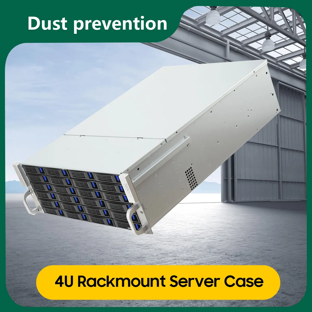 هيكل خادم القرص 4u 24 مع توسيع لوحة الكترونية معززة ومراوح تبريد محمل كروي وقابلة للتبديل السريع وتخصيص رف التوصيل الساخن