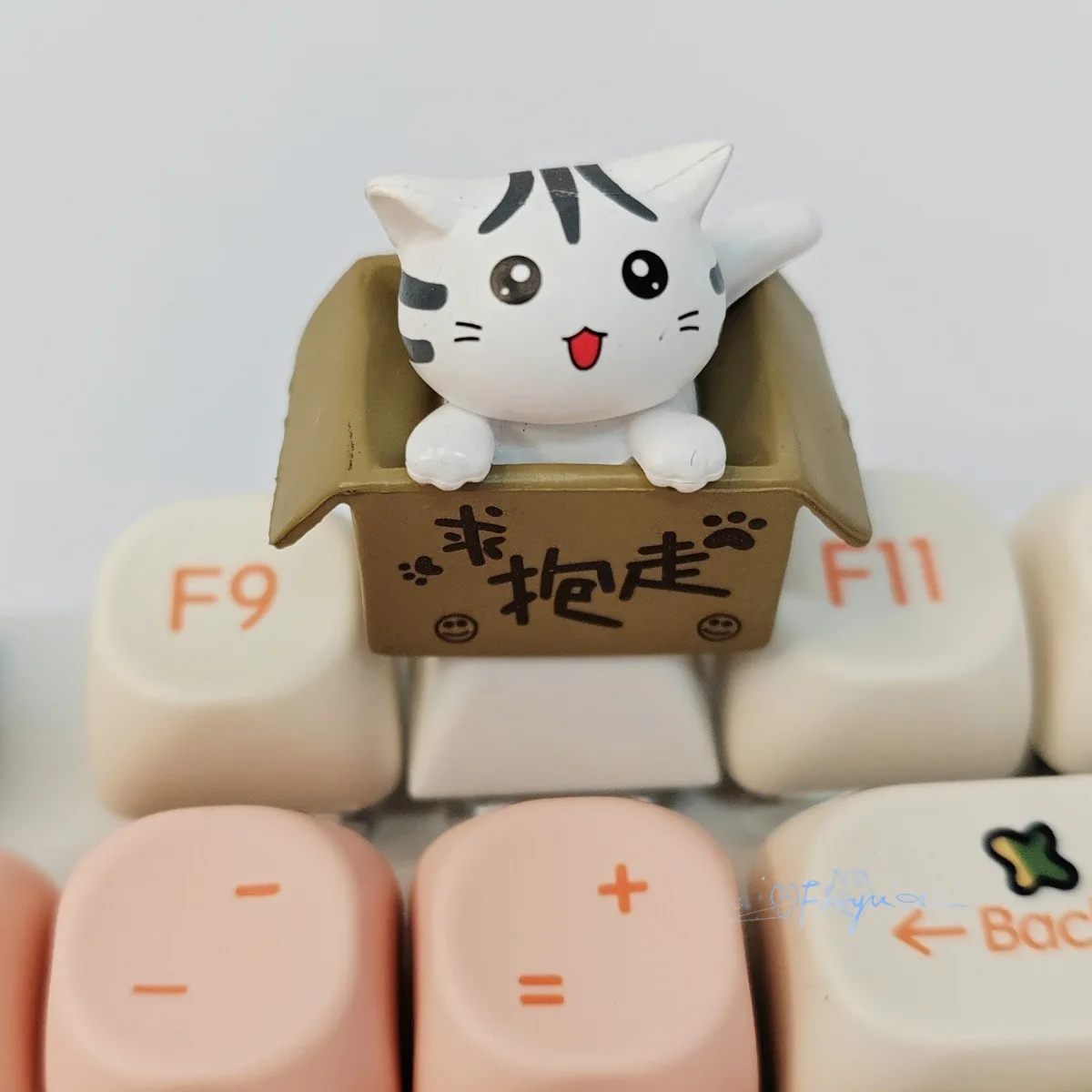 Niedliche Katzen-Tier-Tastenkappen, mechanischer Tastatur-Ersatz, personalisierte Tastenkappe, Kreuzachse, Kirschprofil, Mädchen, Geburtstag, Gamer-Geschenk