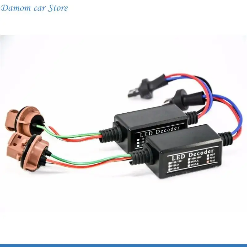 A2UC Versatile T20 7443 LED Light Decoders Brake Light Decoders Automotive LED Resistor Simple Installs for Various Car Models