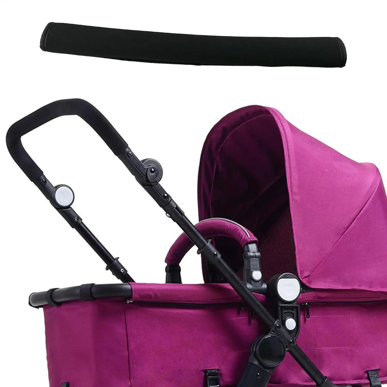 Stroller Handle Cover with Non-Slip Grip Breathable Sweat-Absorbent Pads Universal Cushion for Push Handle Shopping Travel ﻿