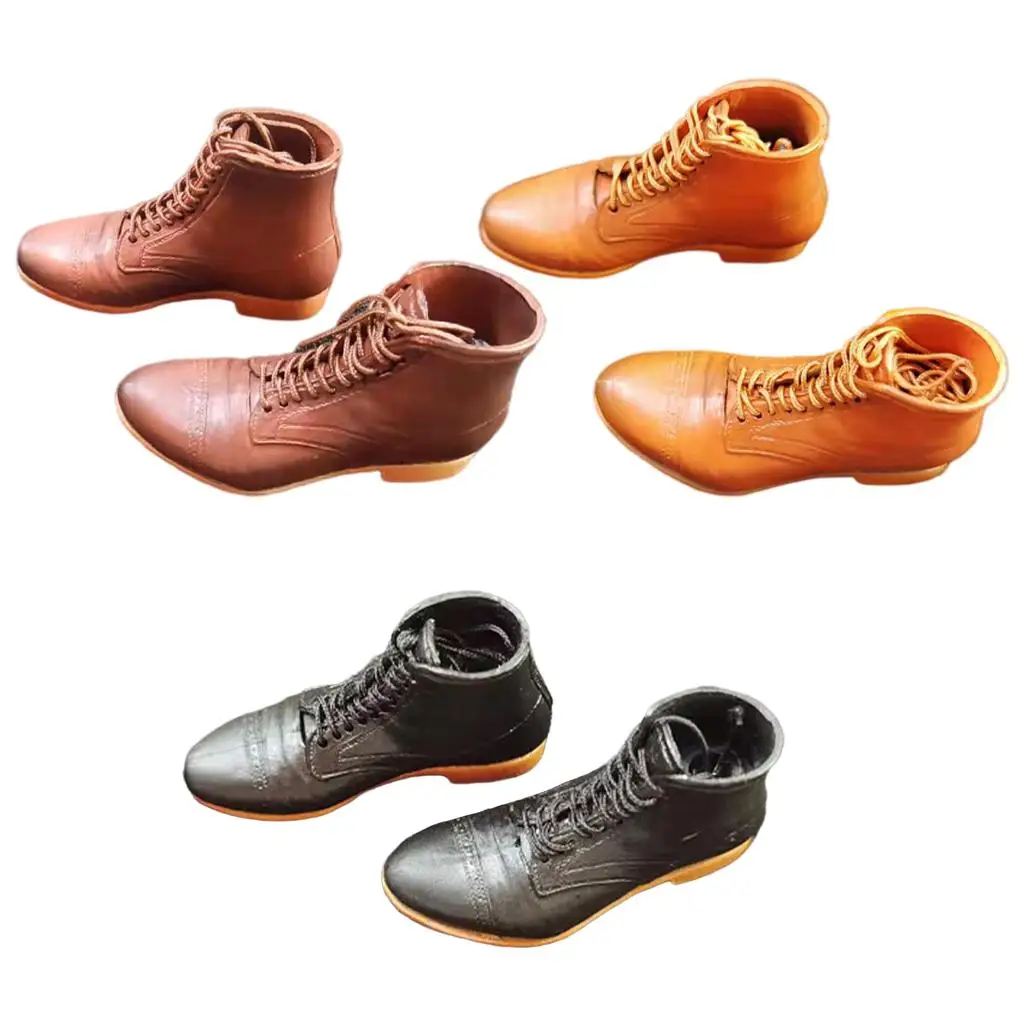 1/6 Doll Wearable Accessory Suit Leather Shoes Men Shoes for 12 inch Doll