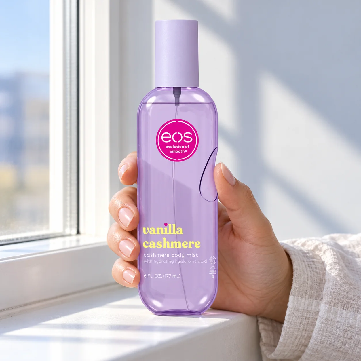 Vanilla Cashmere Body Mist 177ml With Hyaluronic Acid Light Fragrance Spray For Everyday Wear And A Fresh Scent When Heading Out