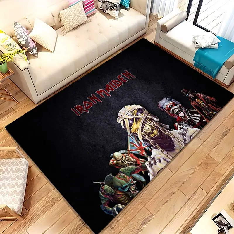 Eddie I-Iron M-Maiden Cartoon Sign Soft Non-Slip Large Area Rug for Living Room,Bedroom Playroom Carpet Mat for Sofa,Home Decor