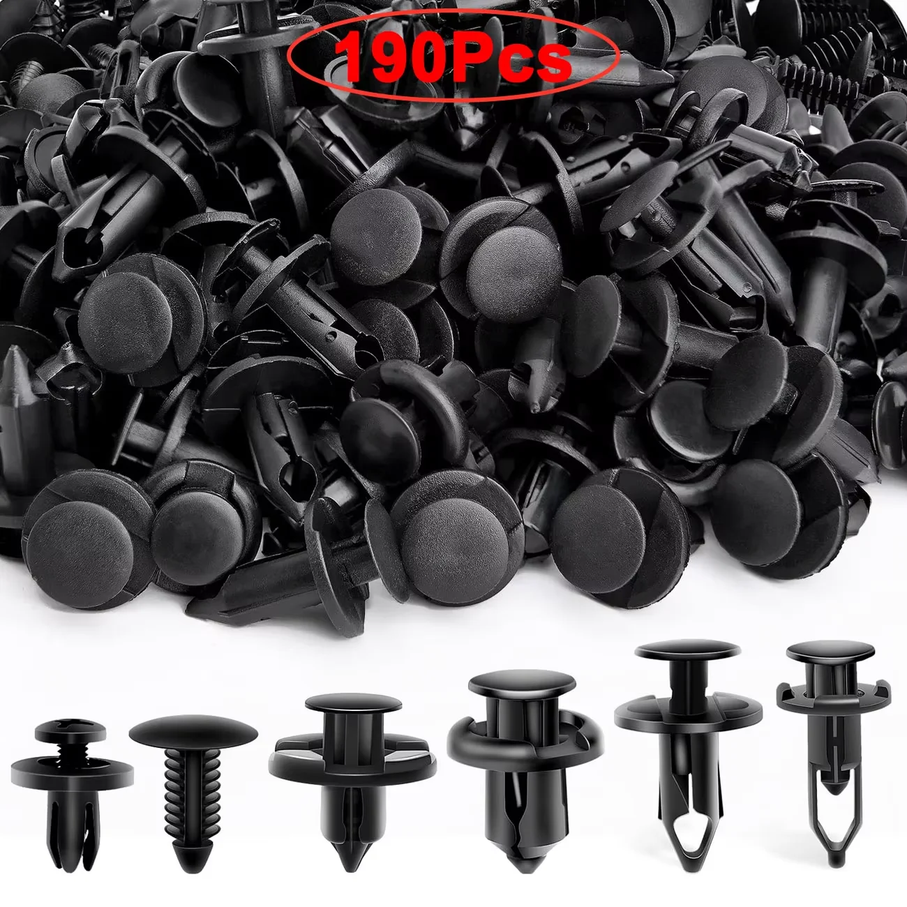 6 Size Car Retainer Clips Plastic Fasteners Kit Auto Push Pin Rivets Set Body Bumper Push Rivet Clips ﻿