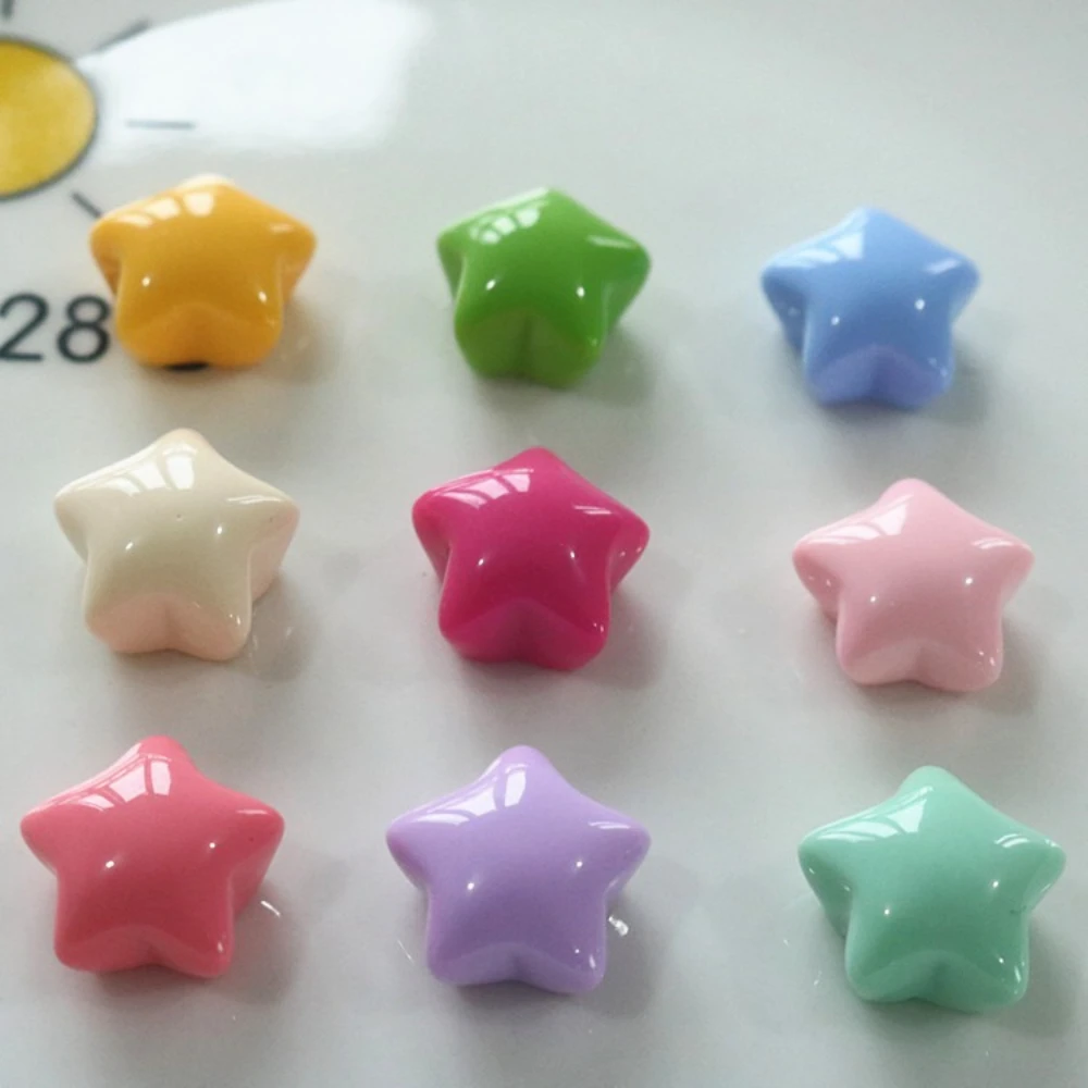 10pcs Colorful Resin Star Charms for DIY Jewelry Making