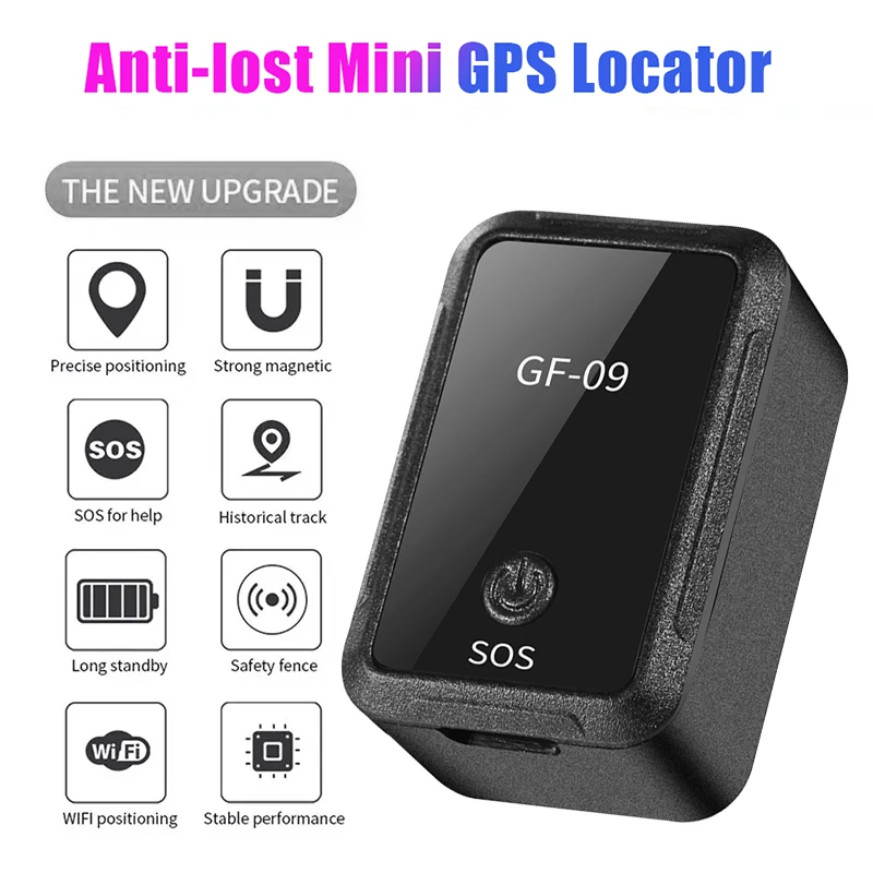 Mini GPS Tracker Anti-Lost Device GF-09 for Pet Kids Bag Wallet Tracking Smart Finder Locator Real Time Car Tracker