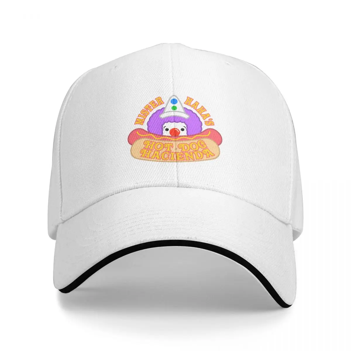 Mr. HaHa's Hot Dog Hacienda Baseball Cap summer hat black Hat Man For The Sun Male Women's