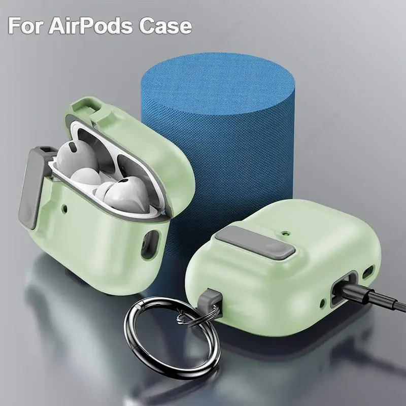 حافظة Funda لأجهزة AirPods Pro 2 USB C غطاء حماية صلب لأجهزة AirPods 3 4 Pro 2nd Pro2 Capa Lock Coque لأجهزة AirPods 3 3rd 1