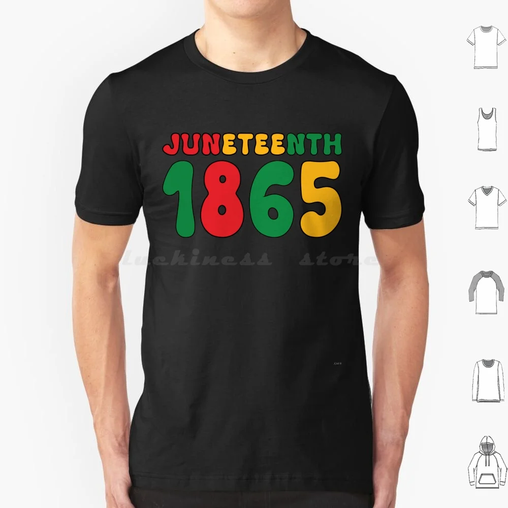 تي شيرت Happy Juneteenth Is My Day مجاني أسود للنساء والرجال مقاس كبير 100% قطن Juneteenth Juneteenth 1865 علم Juneteenth #1