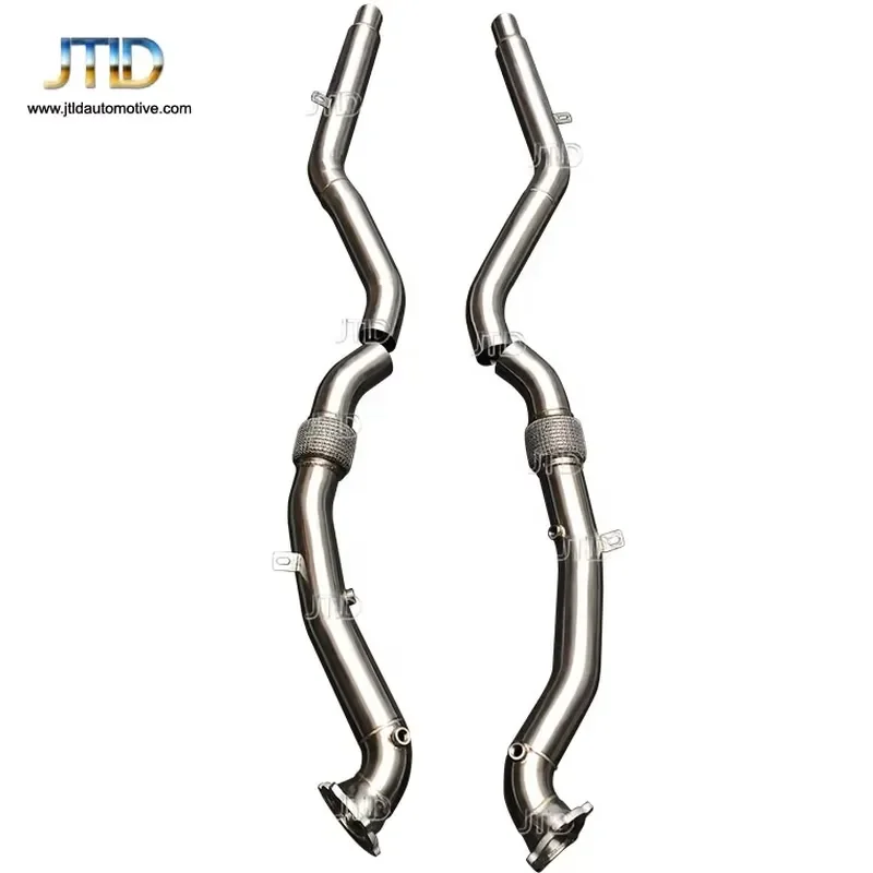 Stainless Steel Exhaust System Downpipe for AUDI S6 S7 RS6 RS7 C7 4G 4.0 TFSI QUATTRO 420PS 450PS 560PS 12-17