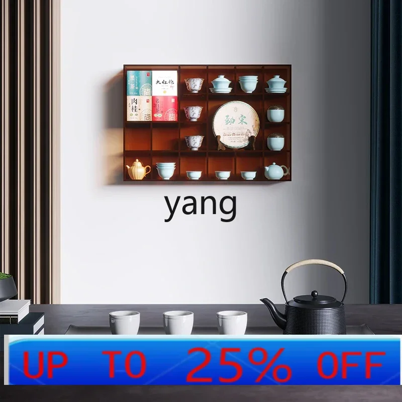 

LTT teacup rack acrylic wall-mounted bogu rack wall teapot display antique rack