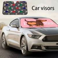 Dachshunds Summer Car Sunshade Front Windshield Sunshade Sunblock Thermal Insulation Sunshade Umbrella Retractable