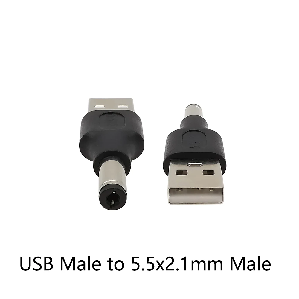 Prise Jack femelle vers USB 5.5 Type A, prise mâle, connecteur CC, prises d'alimentation 5V, adaptat
