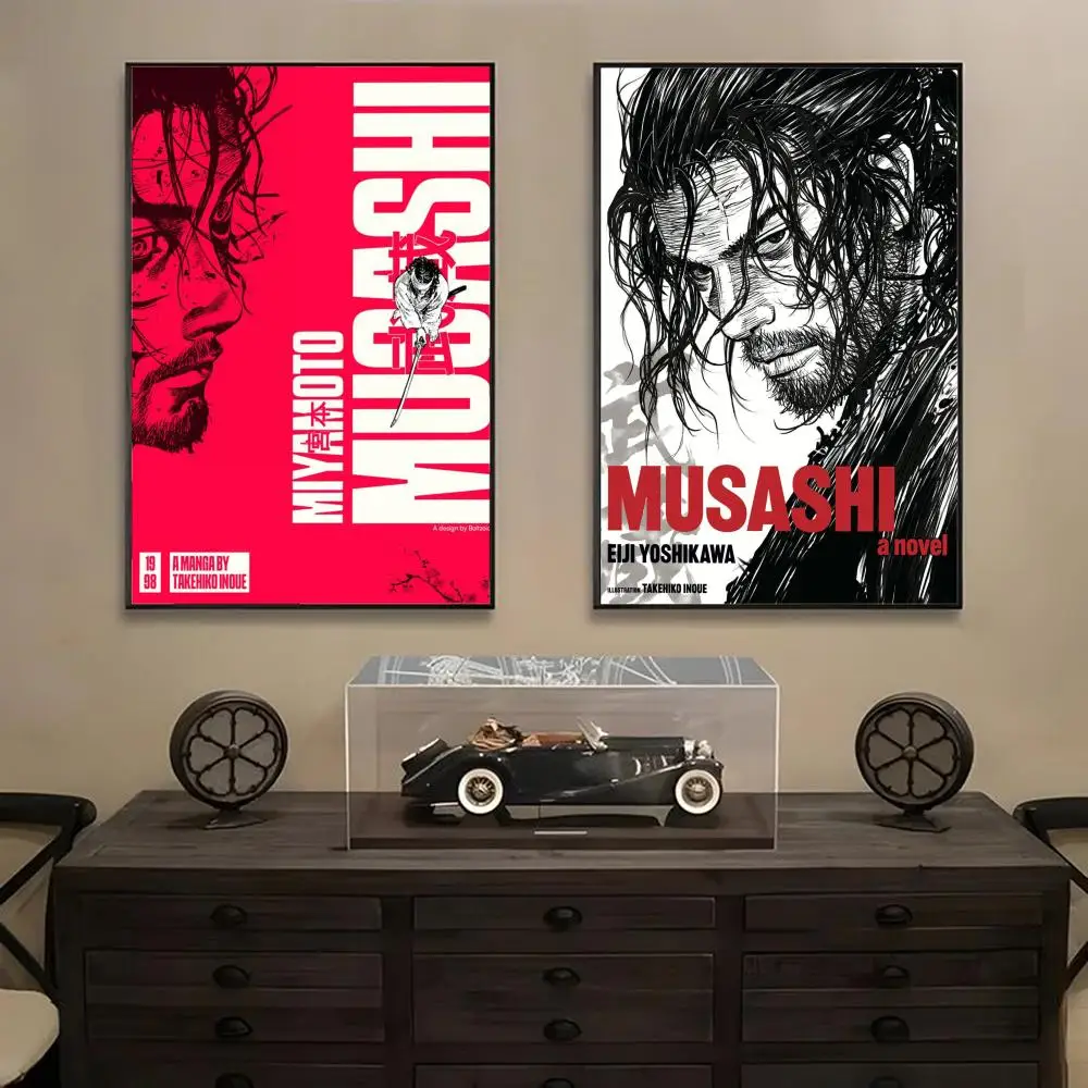 ملصق M-Miyamoto Musashi ملصق مثالي ذاتي اللصق مصمم لمساحات مكتب الطعام المنزلية المتينة