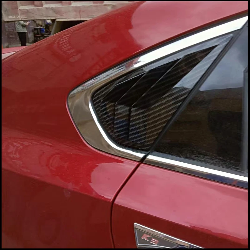 

Car Styling For KIA Cerato Sedan 2019 2020 2021 2022 Rear Window Blind Shades Louver Frame Vent Sill Molding Cover Sticker Trim