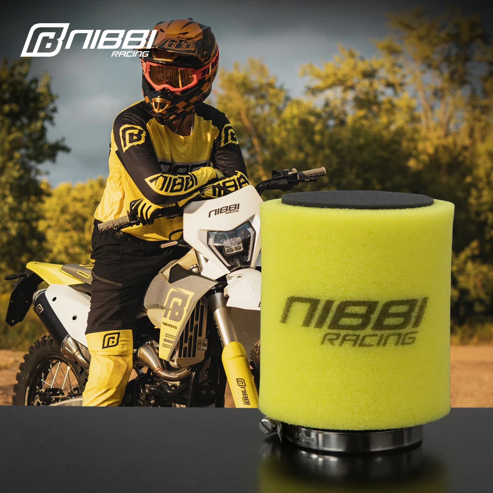 NIBBI Neuer abnehmbarer Schwamm-Luftfilter, skalierbare Feder, 45/49/55 mm, universeller High-Flow-Luftfilterreiniger für KTM Dirt Bike Motor – Detail 1