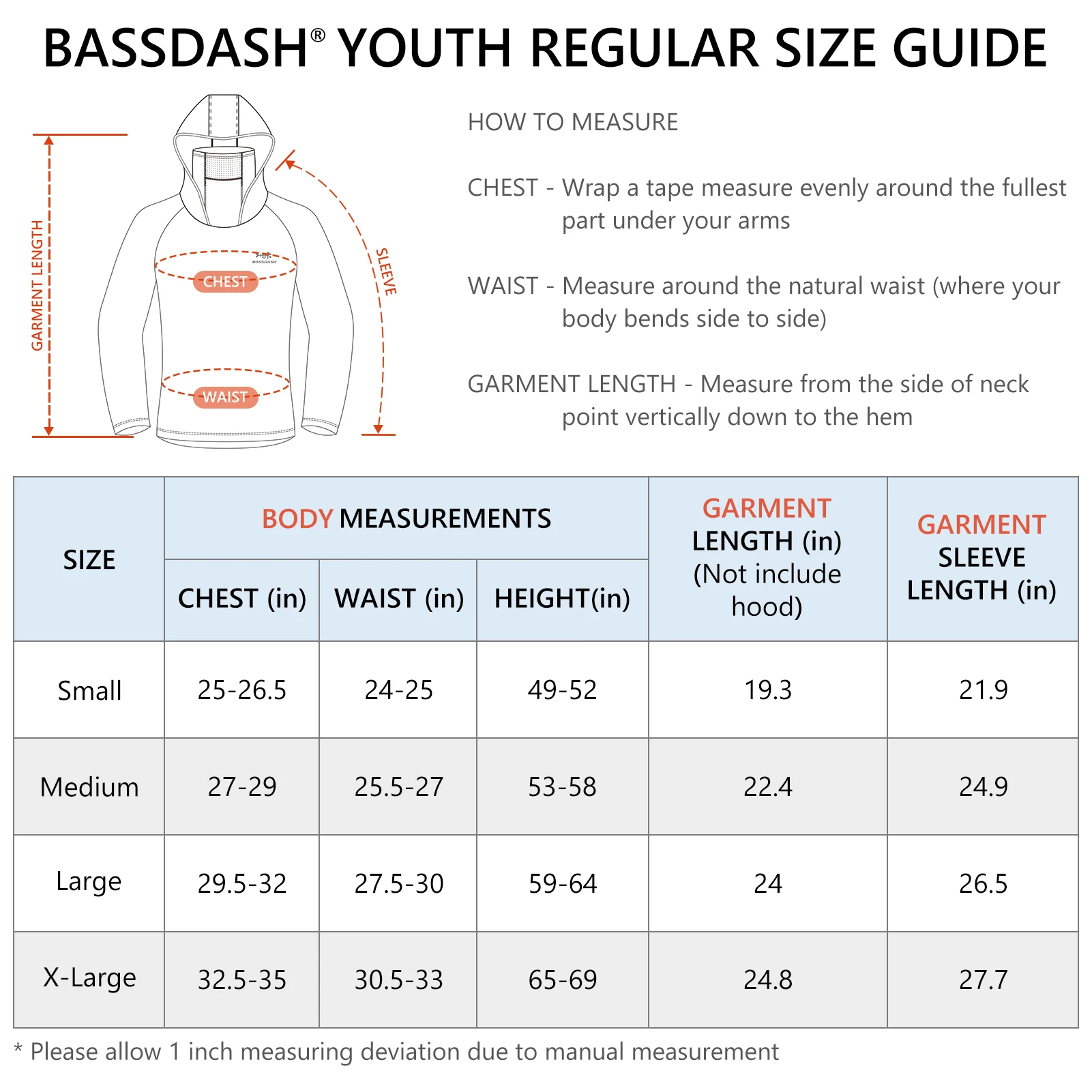 BASSDASH Youth UPF 50+ Hooded Shirts with Mask UV Neck Gaiter Sun Protection Long Sleeve T Shirt for Fishing Swim