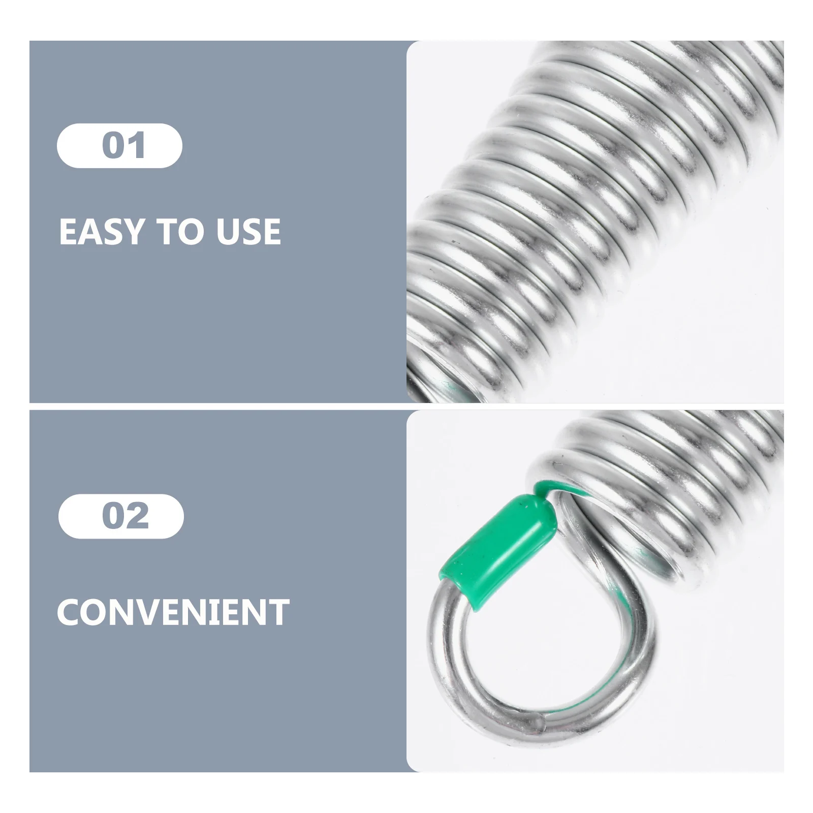 

Swing Spring Accessories Stainless Steel Heavy Duty Hammock Chair Spring Hook Outdoor Furniture Durable Long Life Safe Reliable