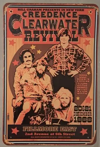 Creedence Clearwater Revival - metal hanging wall sign