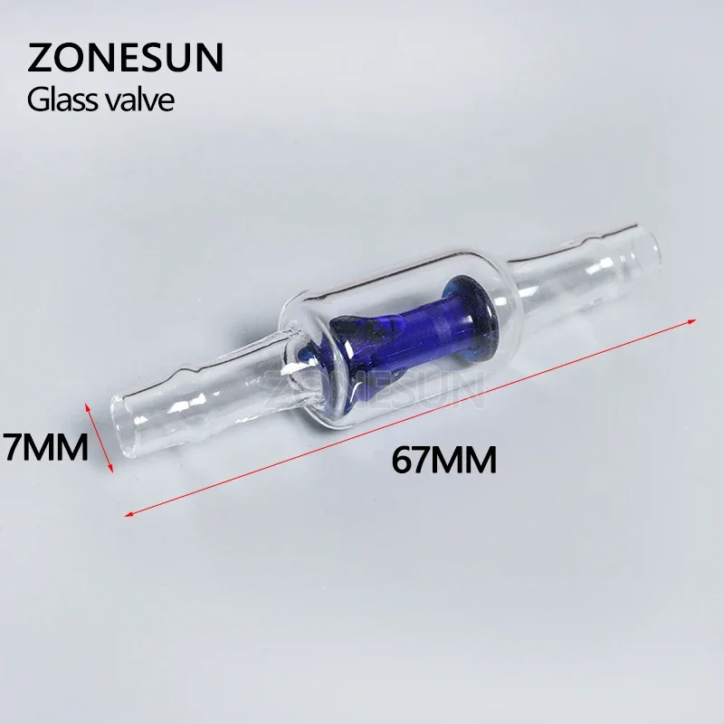 ZONESUN-máquina de llenado de bomba magnética con válvula unidireccional, fluidos en línea, vidrio sin retorno utilizado para agua, leche, aceite, combustible, Gas y líquido