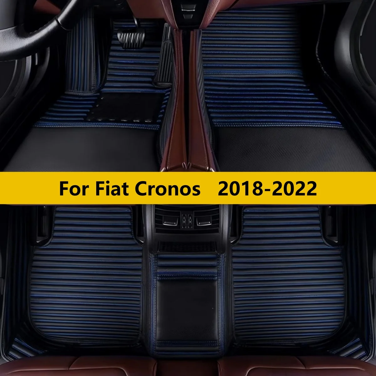 

Комплект кожаных автомобильных ковриков на заказ для Fiat Cronos 2018-2022 годов, всепогодные, водонепроницаемые
