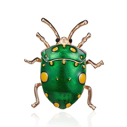 Creative Insects Enamel Brooches for Women Men Shiny Rhinestone Beetle Spider Web Brooch Pin Gothic Bag Clothes Suit Accessories