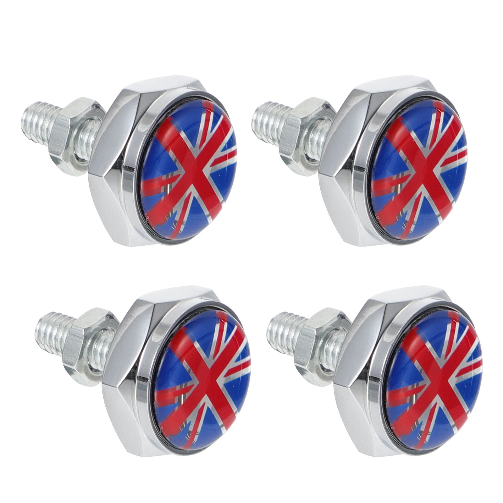 

4Pcs Fastener Set Strong Aluminum Alloy Bolts Replacement for Vehicle Plate Universal Design Smooth Finish