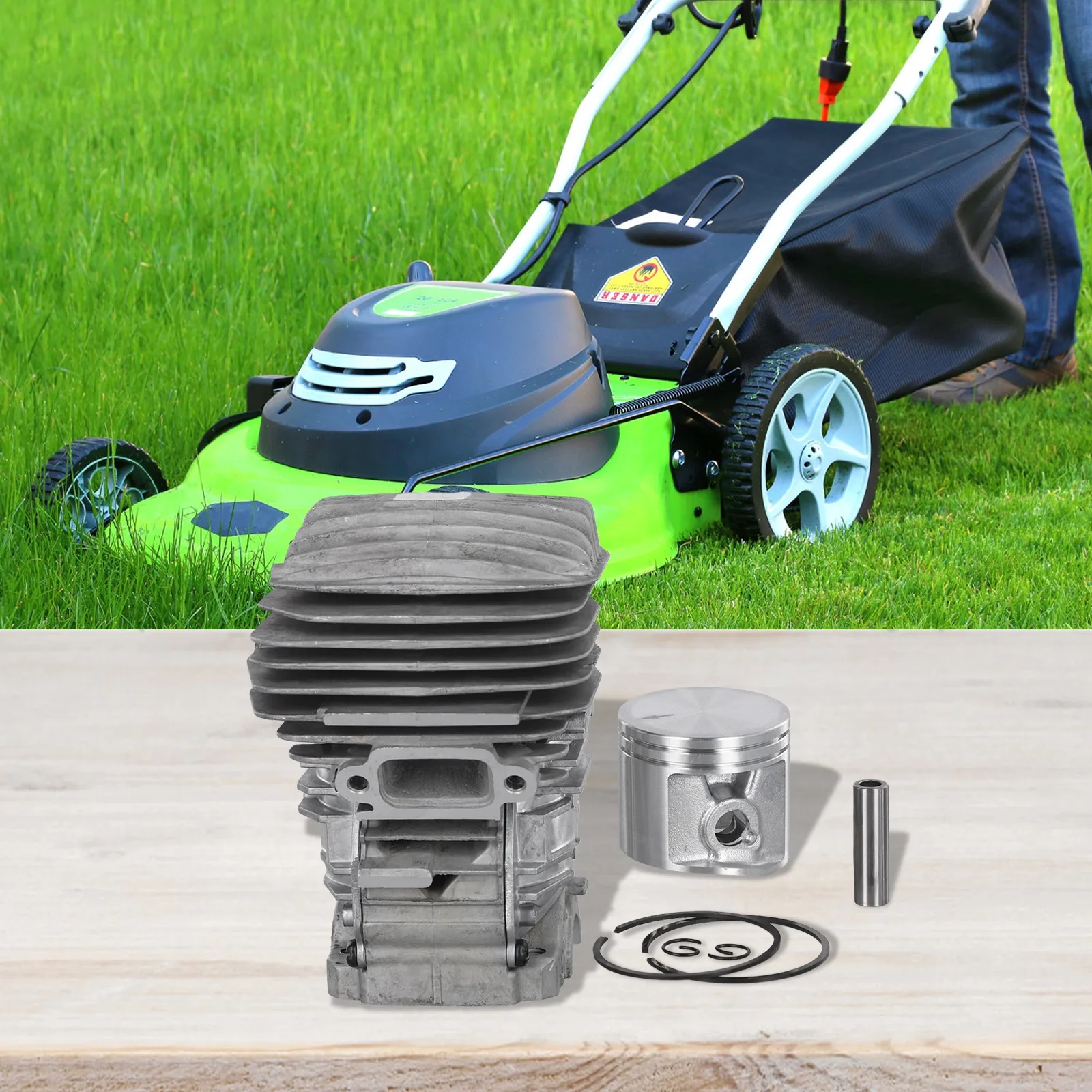 

Chainsaw Parts Chrome Piston Kit Chainsaw Maintenance 47MM Comprehensive Compatibility Easy Installation Process