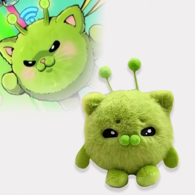 Kawai Alien Cat Plushie Realistic Anime Game Merchandise Plush Toy Character Figure Doll Collection Item Holiday Gift For Frien