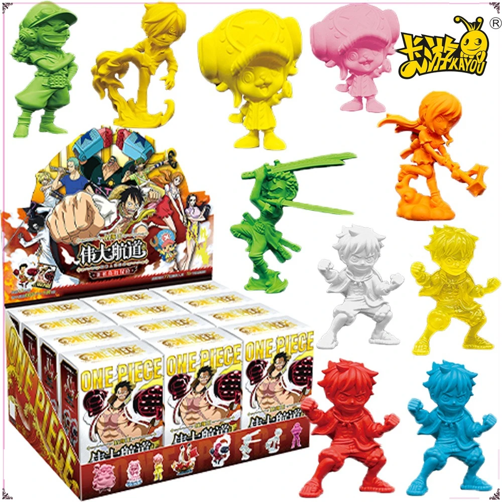 

New KAYOU One Piece Eraser Figures Blind Box Anime Peripheral Popular Characters Model Toys Decorative Ornaments Holiday Gifts