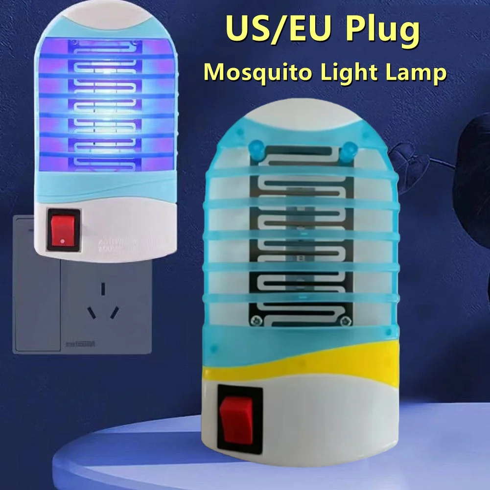 Lâmpada LED Mata Mosquitos com Plugue EUA/UE, Armadilha Elétrica para Mosquitos, Insetos e Moscas, Lâmpada Noturna de Verão