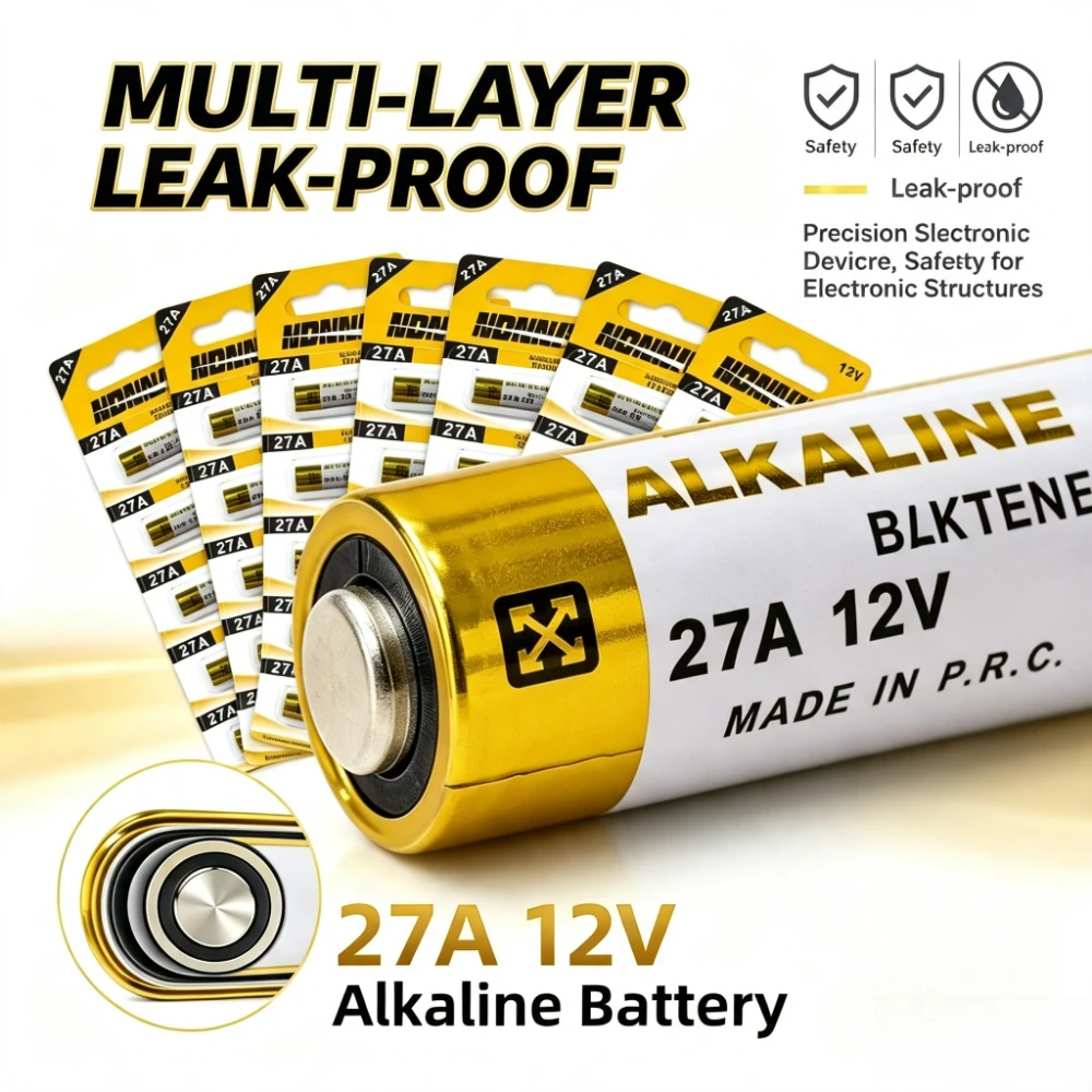 2-100Pcs 12V 27A A27 G27A Mn27 Alkaline Battery Stable Power For Doorbell Car Key Fob Gamepad Flashlight Camera MP3 CD Player