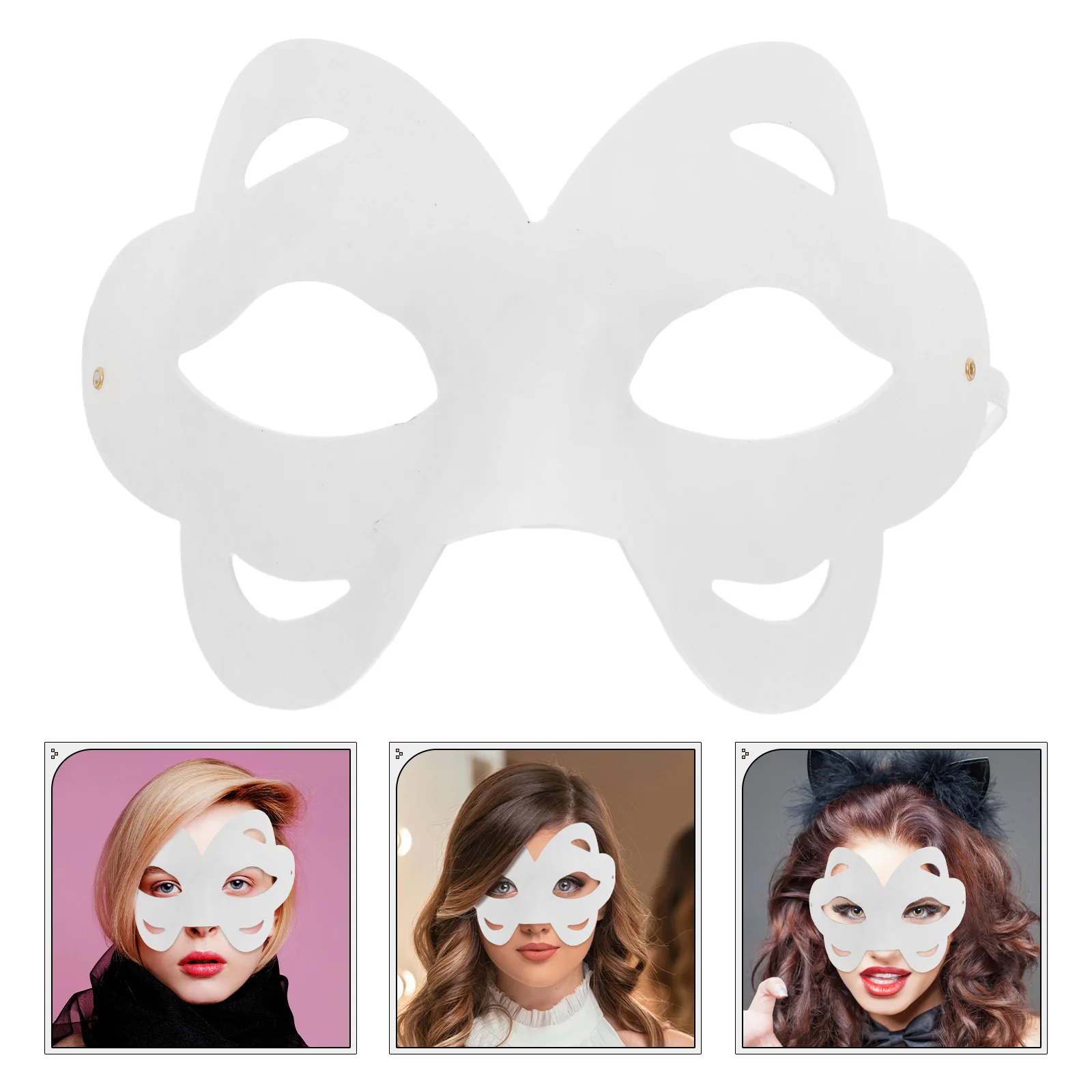 

10 Pcs Hand Painted Mask Animal Diy Craft Decorate Blank Costume White Pulp Template