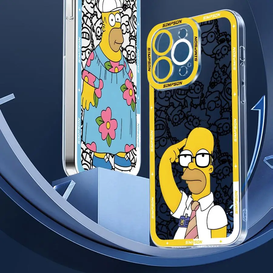 سيمبسون أبي الكرتون لينة غطاء جراب هاتف لابل آيفون 17 الهواء 7 8 SE XR XS 15 14 16 زائد 13 12 11 17 برو ماكس 16e