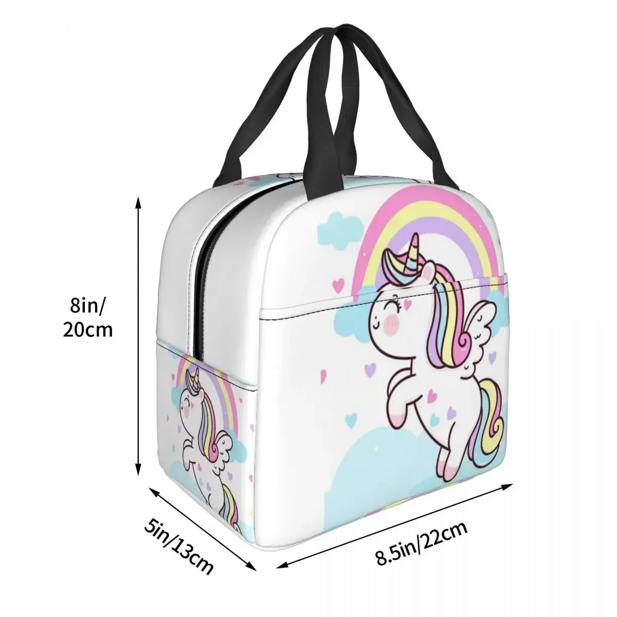 Toddler Unicorn Insulated Lunch Bags Resuable Picnic Bags Thermal Cooler Lunch Box Lunch Tote for Woman Work Kids School