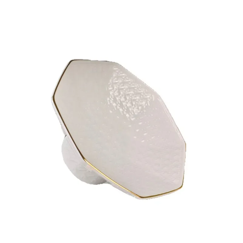 

Rattan grid high-footed fruit plate metal mirror polished light luxury dining table decoration living room high-end ornament