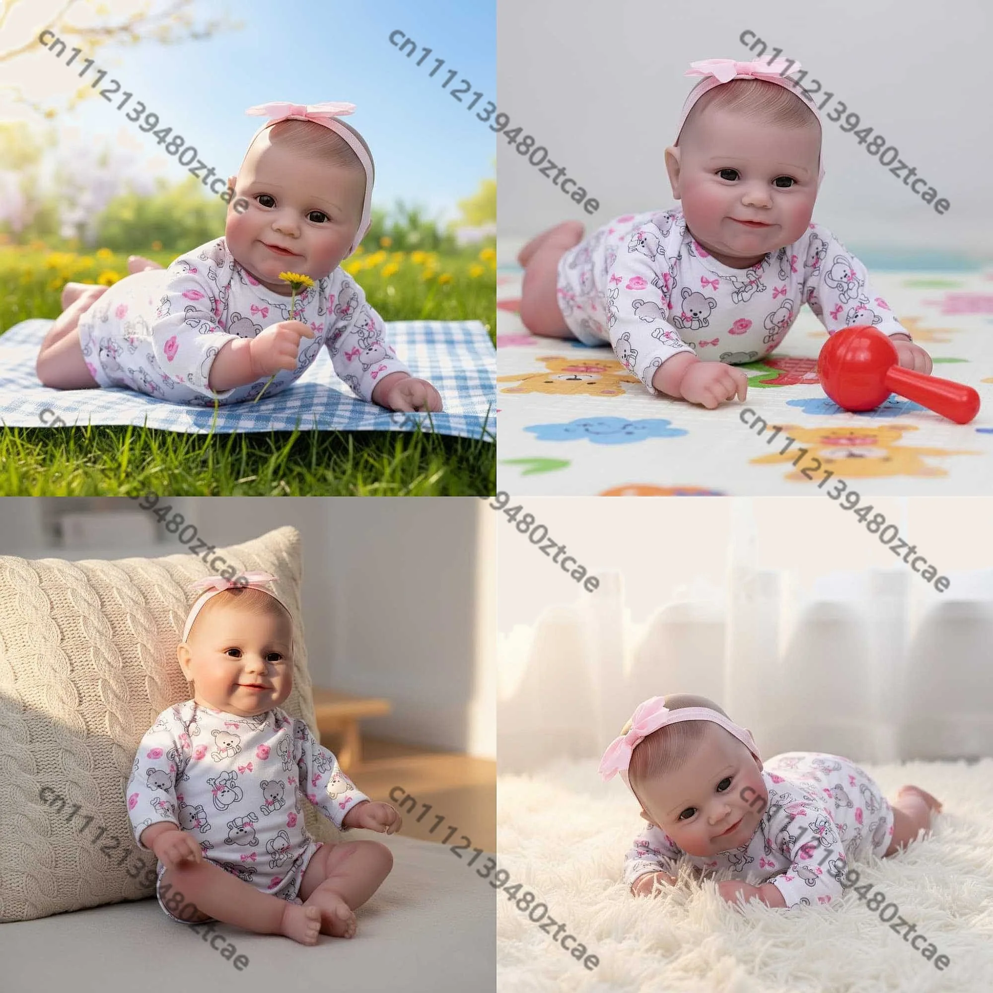 

Lifelike 50cm Reborn Baby Doll Toy Dress Up Pretend Play Educational Companion Gift